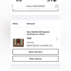 Gucci Card Case w/ Chain